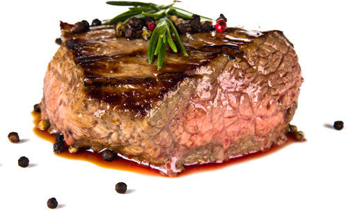 Steak mit Pfeffer und Rosmarin